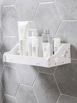 

Suction Cup Storage Boxes Bathroom Shelf Kitchen Storage Basket Wall Mounted Holder Wall Kitchen Bathroom gadgets tools