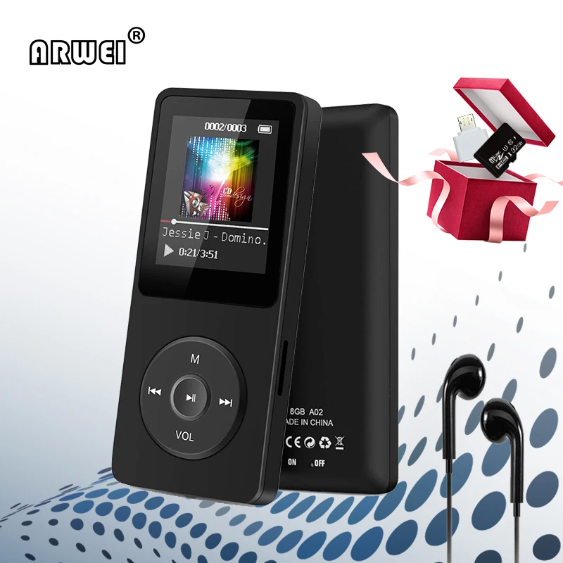 Reproductor MP3 de hasta 32GB, dispositivo de audio portátil, HiFi, fm, deporte, MP 4, HiFi, grabación de voz, tarjeta TF