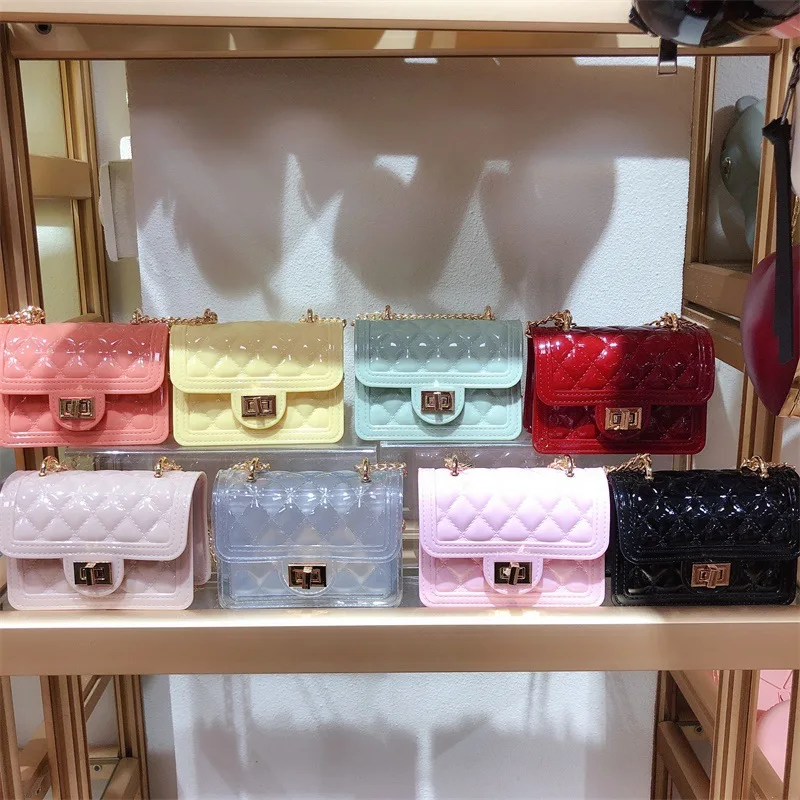 Mini bolso de mano transparente de PVC para chicas, bolsa cruzada, monedero pequeño, transparente, 2021