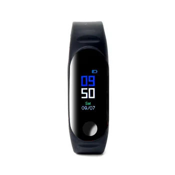 

M3 Smart Bracelet Silica Gel Heart Rate Sports Step Count Remind Smart Alarm Clock Waterproof Remind of Long-time Sitting