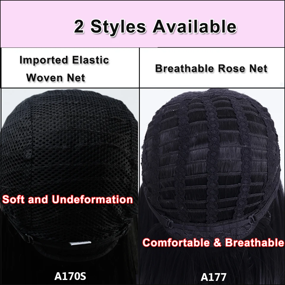 Женские синтетические Короткие парики AILIADE из ротанга с натуральными волосами