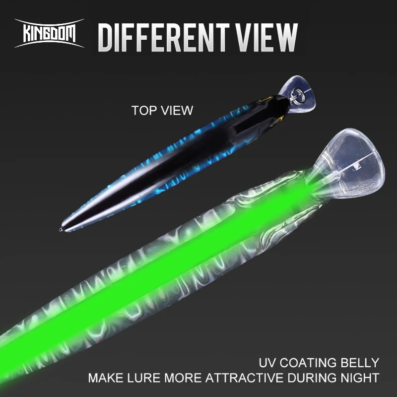 Kingdom Sinking Minnow Saltwater Fishing Lures  Crankbait  Hard Baits Good Action Wobblers Artificial Trout Lure For Sea Bass