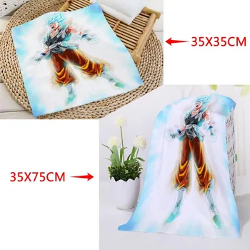 

Hot Custom Dragon Ball Super Printing Towels Square rectangle Towels Size 35x35cm 35x75cm Cotton Face Towel Fabric Custom logo