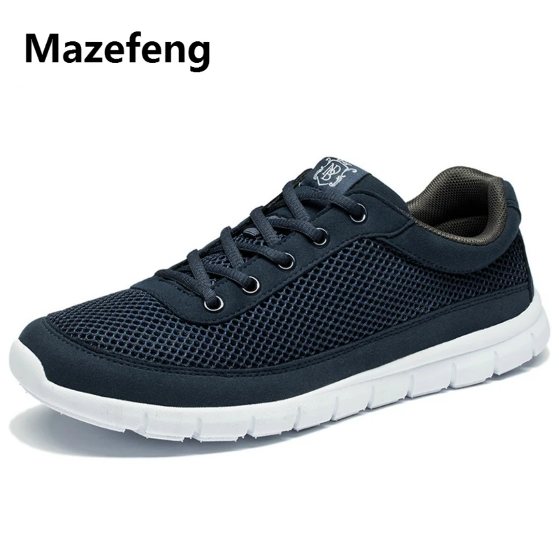 Mazefeng/Новинка; мужская повседневная обувь; легкая дышащая обувь; мужские кроссовки больших размеров 41-48; Мужская Удобная прогулочная обувь; zapatos de hombre