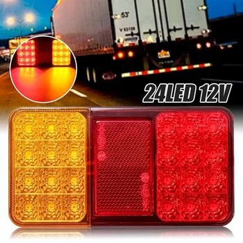 

2pcs 24LED 12V Trailer Truck Rear Lights Brake Stop Tail Turn Indicator LED Lamps For Car Trailers Trucks Utes Boats