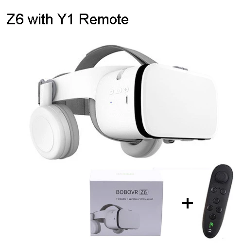 Bobovr Z6 обновление шлем 3D VR очки виртуальной реальности Гарнитура Bluetooth наушник для смартфона Google Cardboard - Цвет: With Black Y1