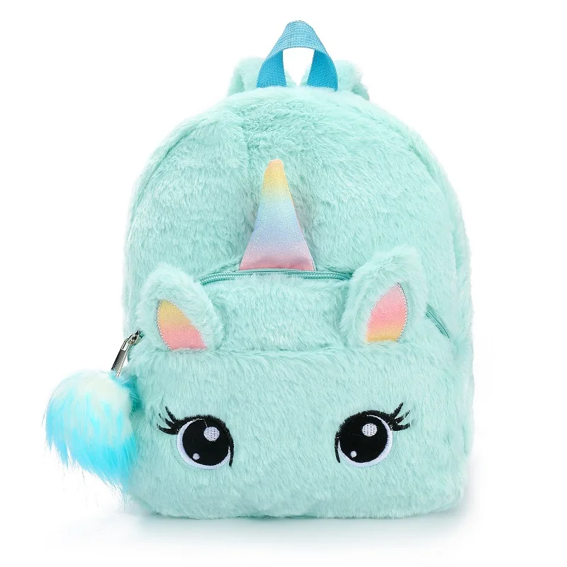 Rainbow Unicorn Plush Bag Girls Cartoon Cute Backpack Christmas Gifts Plush Toys Travel Bags Pendants - Цвет: style B3