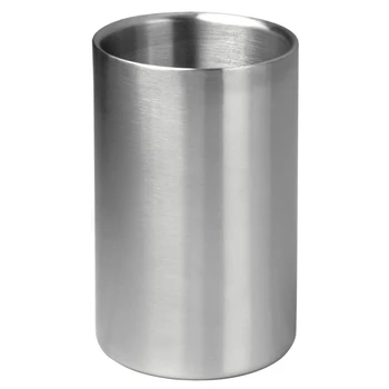 

Hot Sale Wine Cooler Bucket Stainless Steel Double Wall Wine Bottle Chiller Champagne Ice Bucket