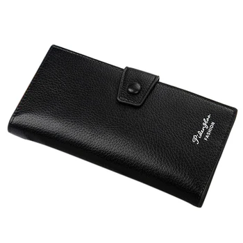 

Women Long Clutch Wallet Bifold Multi-card Position Card Holder PU Leather Solid Color Multifunction Coin Purse Evening Handbag