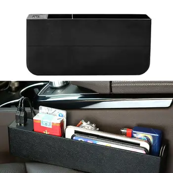 

Chargeable Multi-functional Car Seat Storage Box Glove Box Car Mounted Gap Coin Box and Cup Holder Dropship