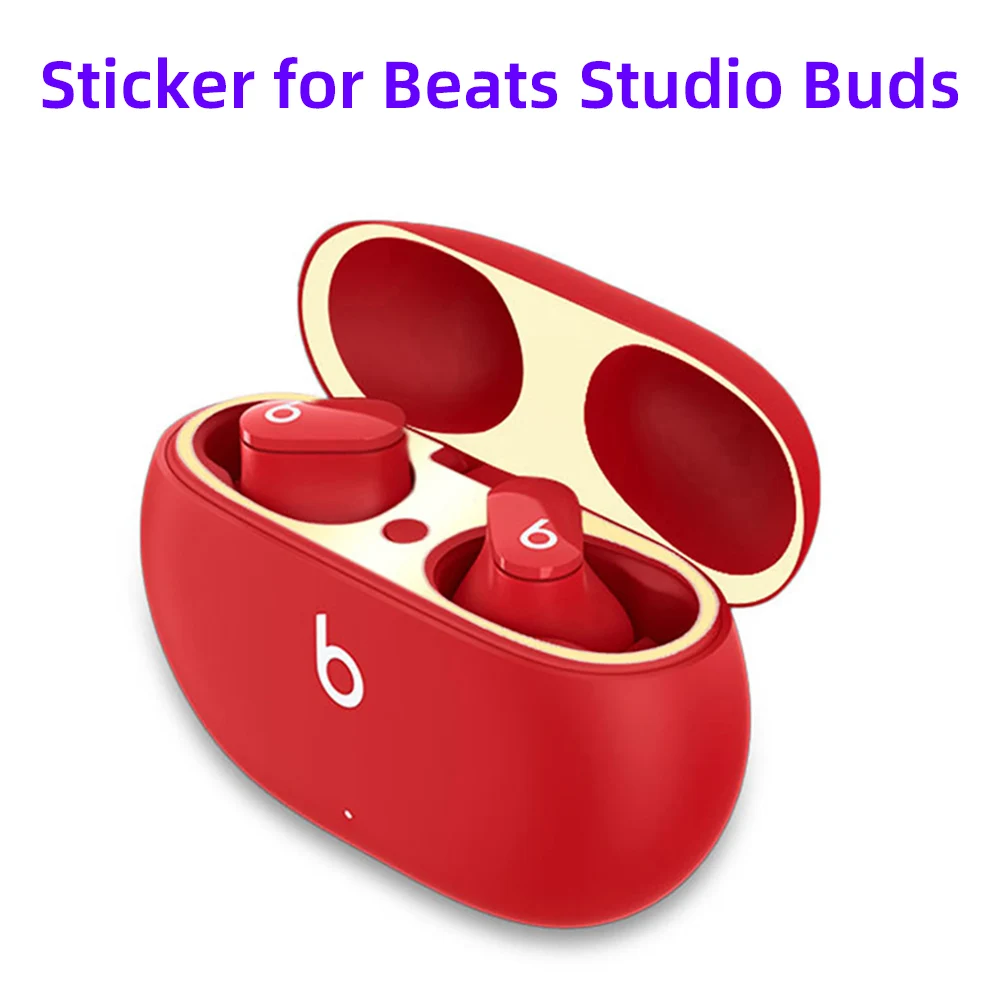 

2PCS Scratch-Resistant Metal Plating Sticker For Beats Studio Buds Protective Dust-Proof Beats Studio Case Sticker Anti-Scratch