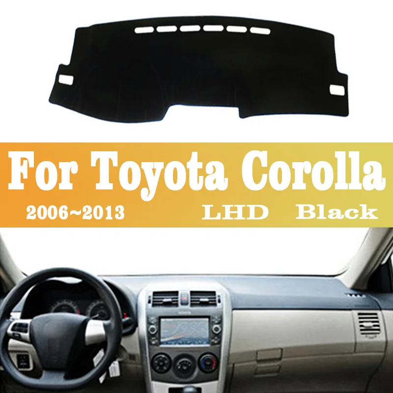 VekAuto Car Dashboard Cover Compatible For Honda Accord 2008-2012, Protective Polyester Black Red Center Console Interior Trim Dash Cover