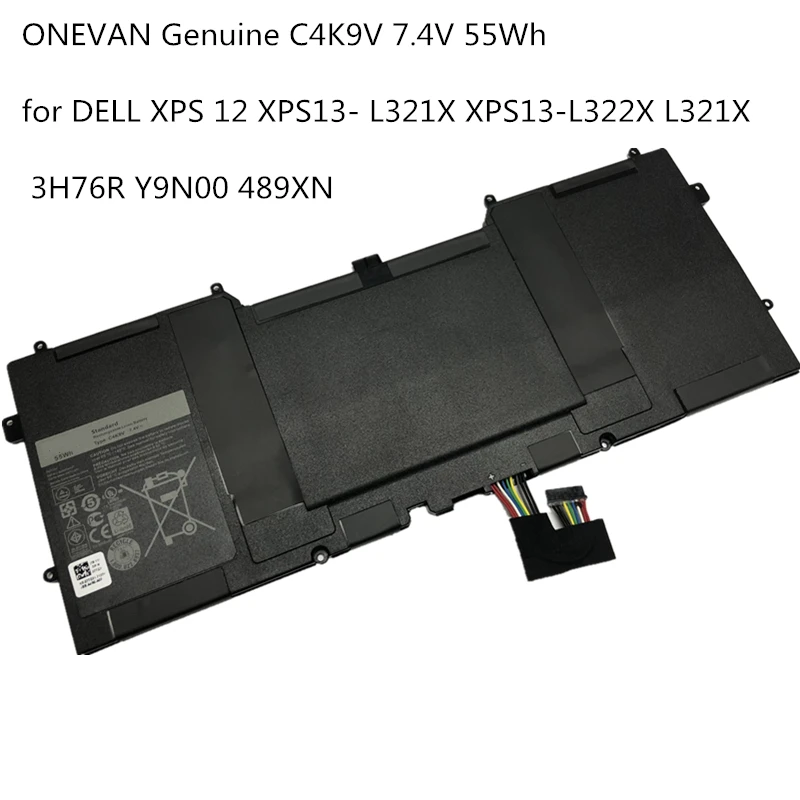 Onwan 47Wh 7 4 V Y9N00 PKH18 489XN C4K9V Аккумулятор для Dell XPS 12 L221x 13 L321X L322X 13R 13Z L322XL321X