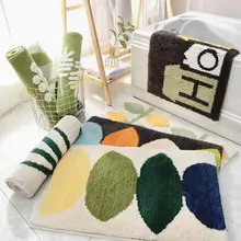 Скандинавский супер впитывающий дверной коврик килим толстый нескользящий дверной коврик для входной двери внутри пола ванная комната грязезащитный хлопковый входной коврик