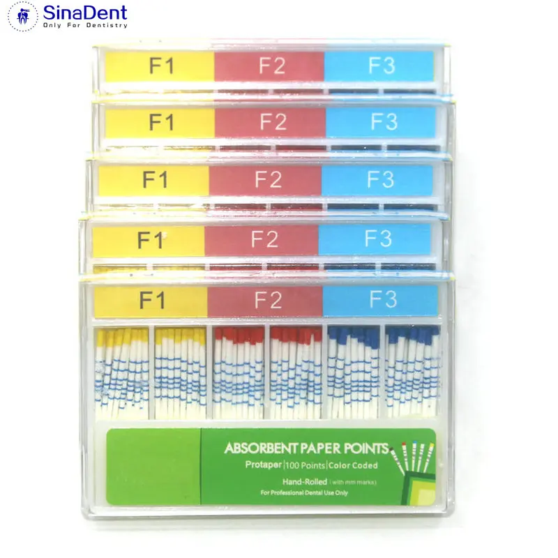 1Pack Dental Protaper Absorbent Paper Points with Length mm marked F1 F2 F3 for Cleaning Root Canal Dental Materials
