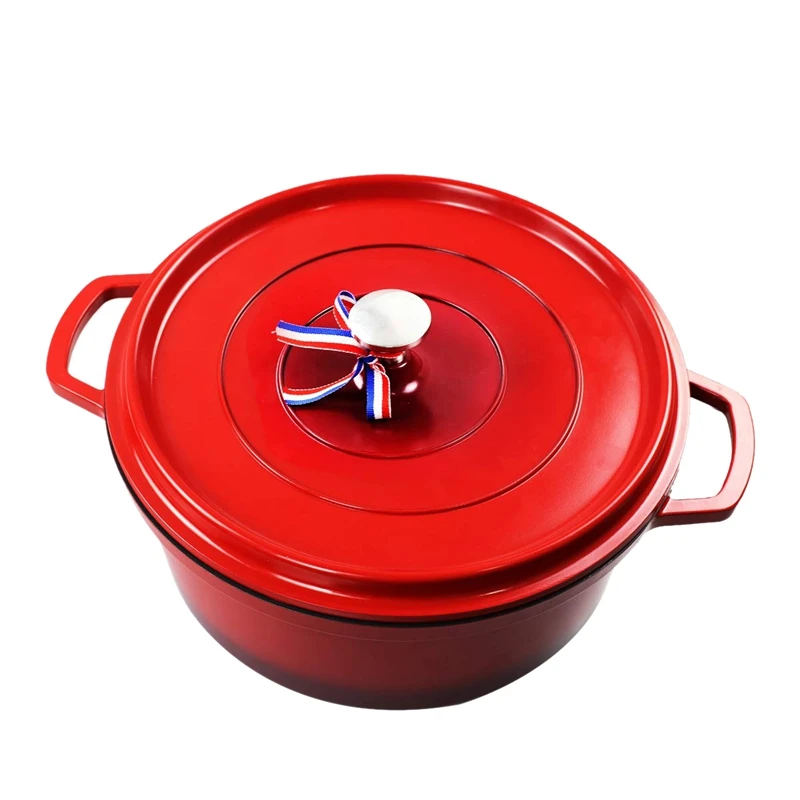 

Cookware Bottom Cast Iron Oven, Casserole Dish with Lid, Pre Seasoned Nonstick Enamel Coated Ovens, Pot'S Body Cast
