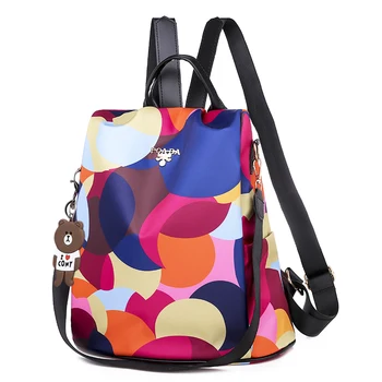 

Oxford Cloth Backpack Fashion Wild Women High Capacity Organizer Bag Teenage Girl Ipad Phone Magazine Cosmetic Pouch Accessories