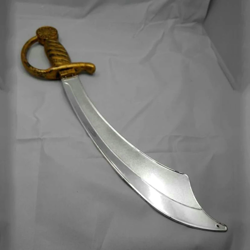 metalic swords Of The Caribbean Weapons Machetes Plastic Toy Sword