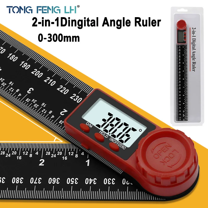 

12'' 300mm Digital Angle Ruler Stainless Steel Electronic Angle Meter Electronic Protractor Goniometer Digital Angle Gauge