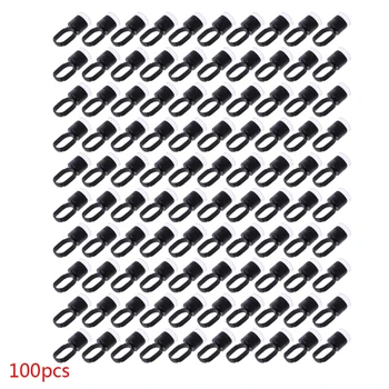 

100Pcs Disposable Ink Cup Finger Rings Holders with Sponge For Permanent Tattoo R3MF