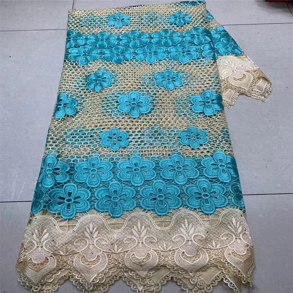 

High Quality African Swiss Voile Lace In Switzerland For Party With Stones 5Yards 2021 New Design African Laces Fabric