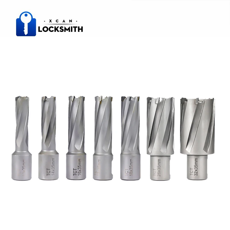 TCT Annular Cutter With Weldon Shank For Magnetic Drill Hole Saw 1pc Diameter 13-32mmx35mm Core Drill Bit