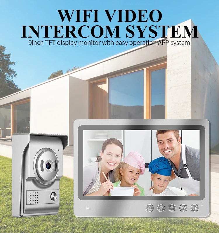 APP remote control smart video doorbell wifi video door phone intercom system