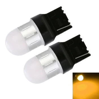 

2pcs LED Turn Signal Backup Reverse Light Bulb Amber T20 7440 SRCK 9SMD 3030 9LED yellow