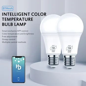 

2020 RGB LED Bulb Lamp BT Mesh Net Group for IOS Android APP Wifi Remote Voice Control Spotlights Color Lamp Change Dimmable