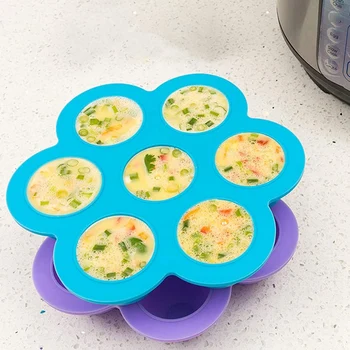 

[2 Pack] Silicone Egg Bites Molds for Pot - Instant Accessories Reusable Storage Container