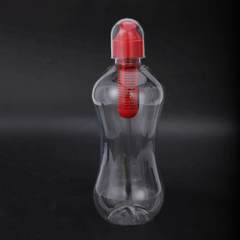 2 шт 550 мл открытый воды Bobble гидратационный фильтр Бутылка фильтрованная питьевая, зеленый с красным