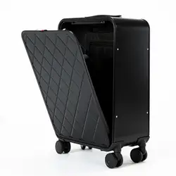 Боковой Алюминий алюминиево-магниевого сплава чемодан на колесиках для путешествий с рисунком ромба; стойкие к износу, дорожная Lugguge