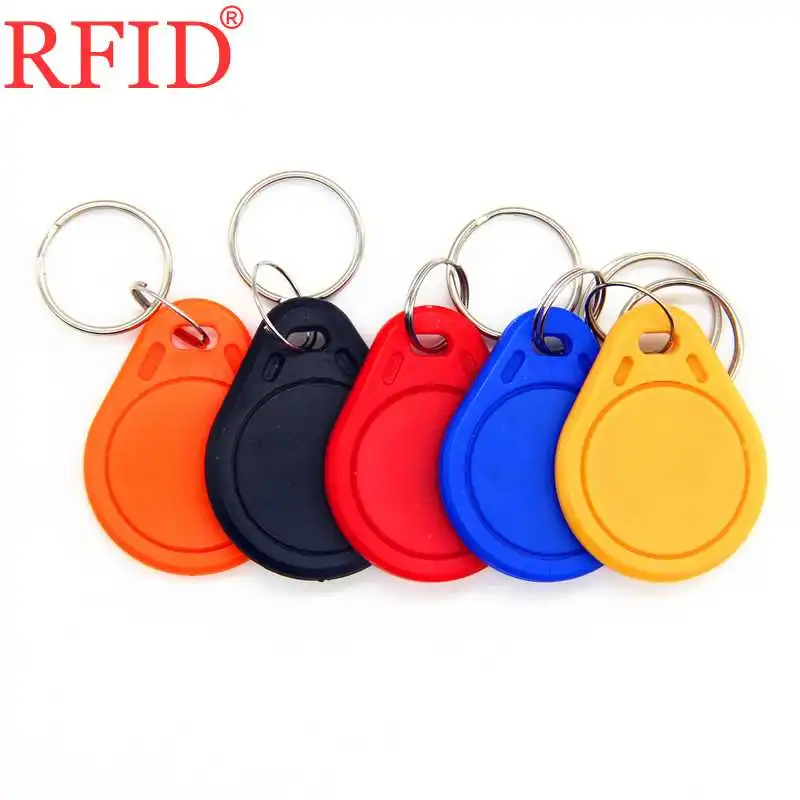 100pcs Random Color S50 1K 13,56 МГц IC только для чтения брелок RFID IC водонепроницаемый безопасный брелок из АБС-пластика жетон карта контроля доступа 100 шт - Цвет: 100pcs Random Color