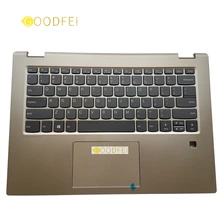New Original For Lenovo Yoga 520-14 520-14IKB FLEX 5-14 Palmrest Upper Case Cover + US UK Keyboard Gold Backlit with Touchpad