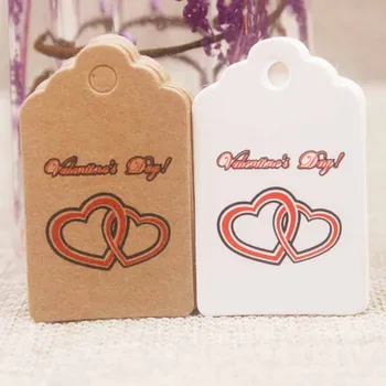 

200pc/lot new arrival happy valentines day gifts tag Red heart wedding label tag Multi design cookies/crafts decoration hangtag
