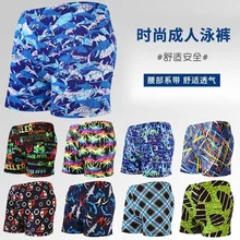 Мужские плавки для плавания размера плюс, быстросохнущие, мягкие, удобные, с принтом, горячая весна, мужские плавки