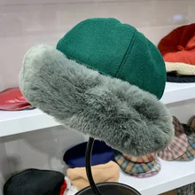 Новинка, женские зимние шапки-бини из искусственного меха, женские шапки с флисовой подкладкой, толстые, мягкие, тянущиеся, вязаные, теплые, пушистые, с подкладкой, Skully Beanie