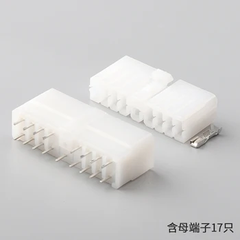 

1pcs Plug-in car male and female plug connector for a 17-hole welded panel pin car