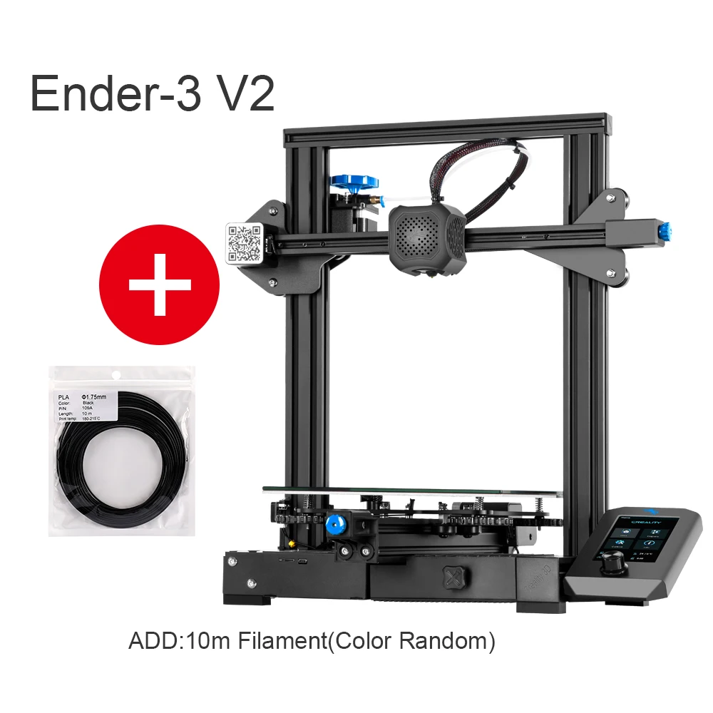 latest 3d printer 3D Printer Ender 3 V2 Mainboard Silent TMC2208 Stepper Drivers 32bit New UI&4.3 Inch Color Lcd Carborundum Glass Bed 3d Printers 3dprinter 3D Printers