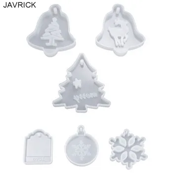

6Pcs/Set Resin Crystal Epoxy Mold Christmas Tree Elk Pendant Casting Silicone Mould DIY Crafts Decoration Making Tool Navidad
