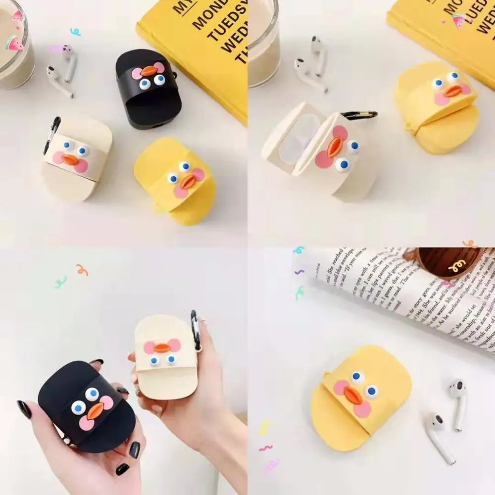 

Cute Duck Earphone Case for Airpods Cases Soft Silicone 3D shoes Headphone Protective Cover for Apple Airpods 1 2 For Earpods