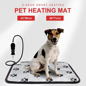 

9-gear Digital Display Pet Heat Pad For Dog Cat Power-off Protection Pet Electric Warm Mat Bed Waterproof Bite-resistant Wire