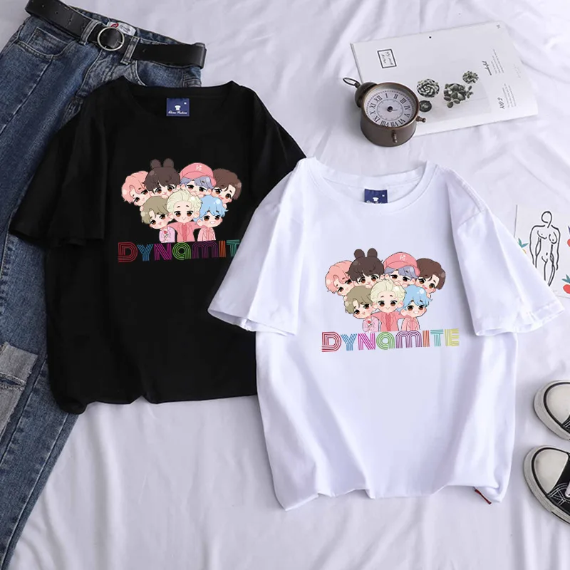 Новинка футболка с изображением альбома динамита Kpop в стиле Харадзюку женская