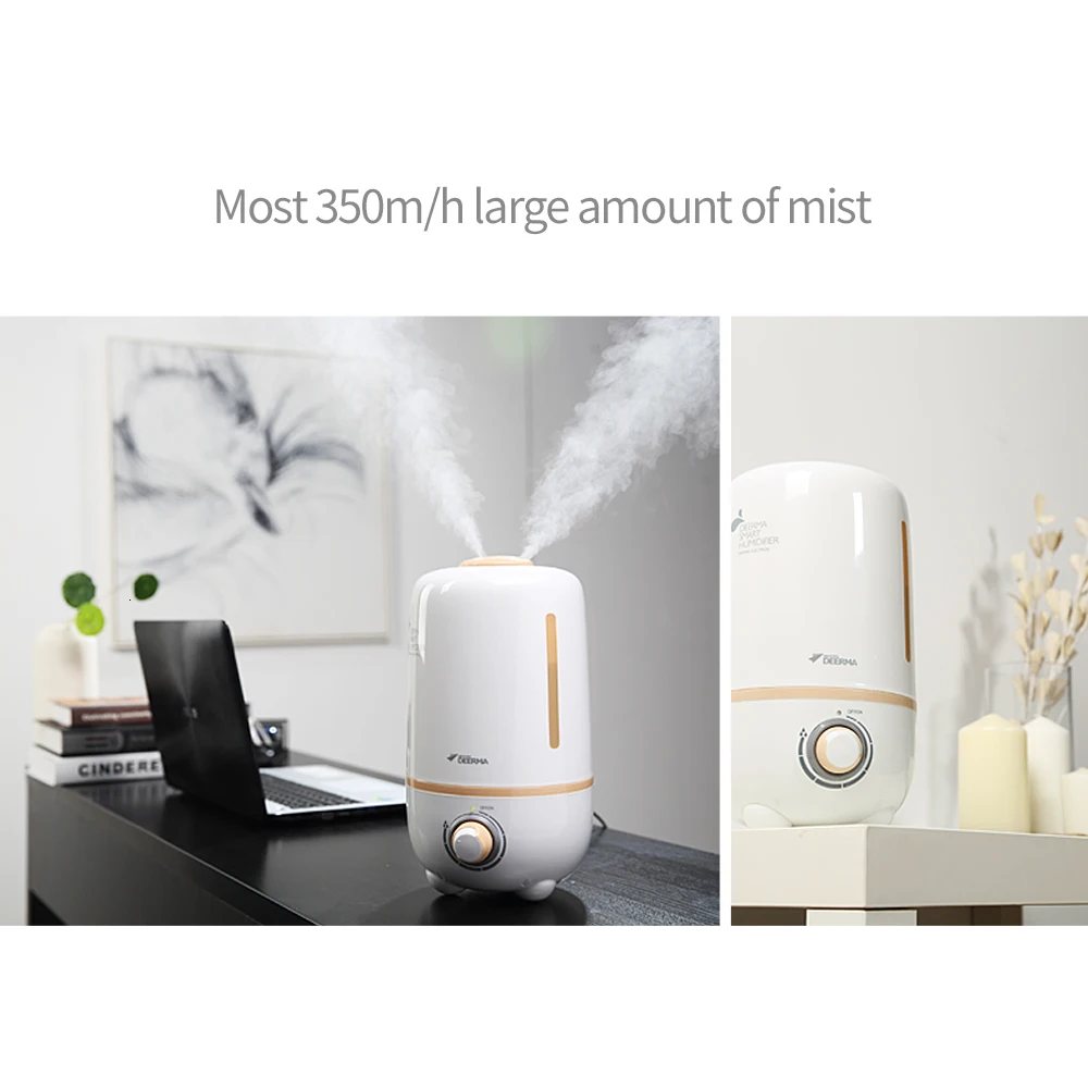 Увлажнитель Xiaomi Deerma 4l высокой емкости для домашнего офиса 250 мл/ч большой туман Demf450 Арома диффузор