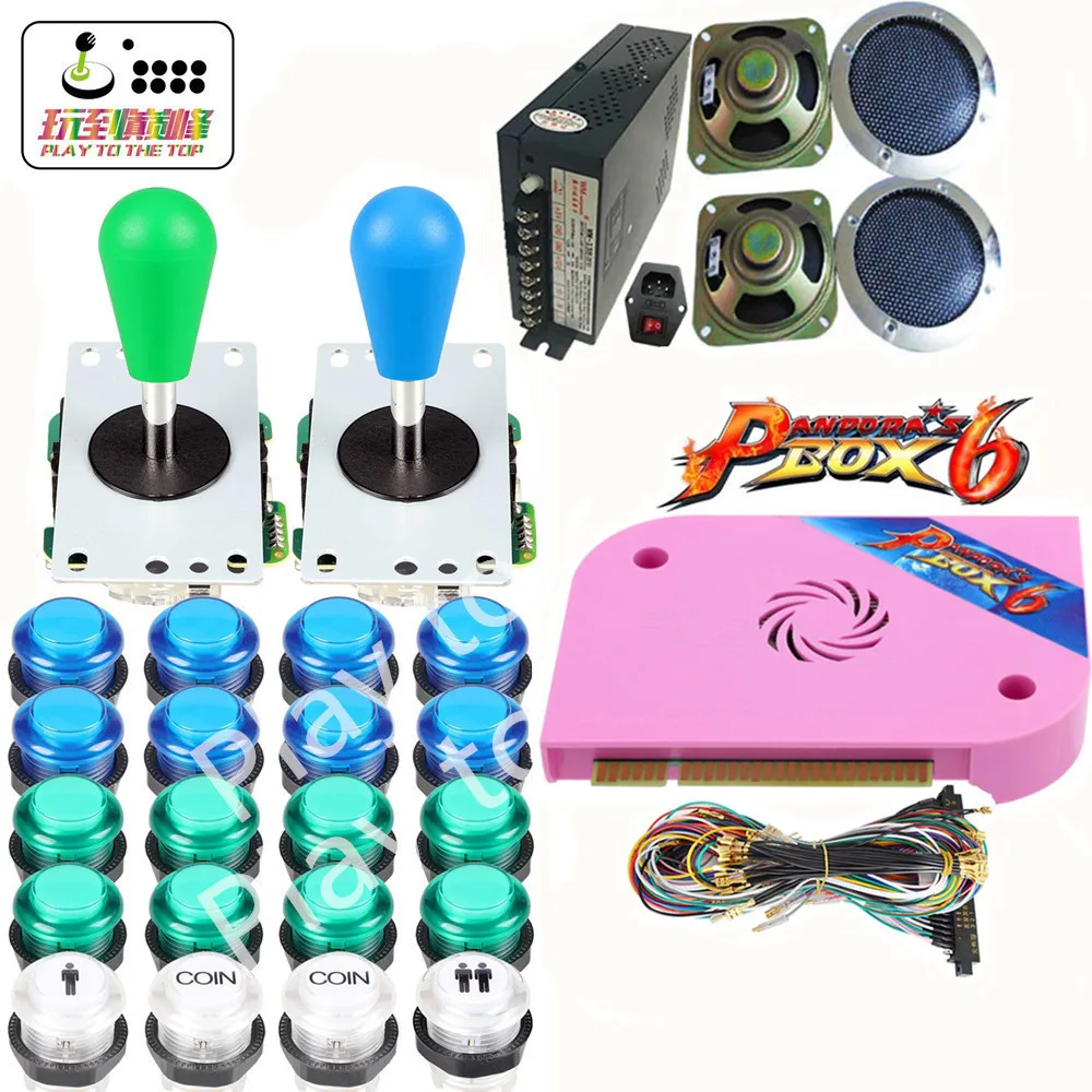 Новая аркадная игра сделай сам комплект Pandora Box 6 Jamma board 1300 в 1 с блоком питания