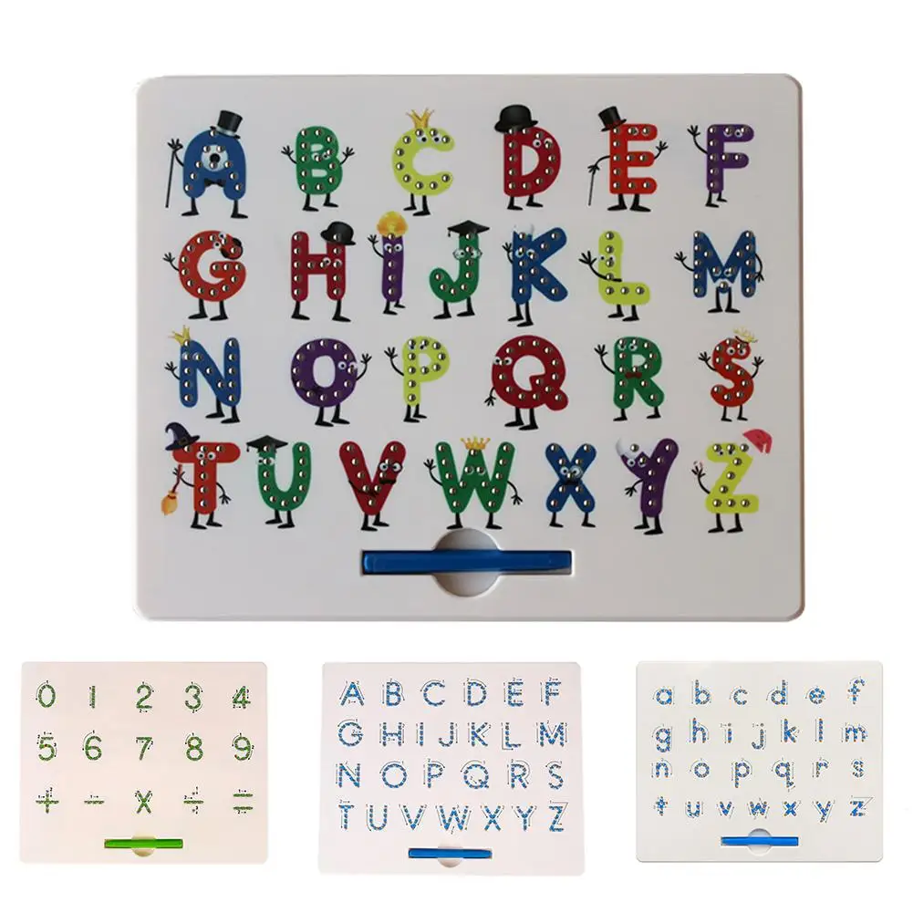 Магнитные бусины доска для рисования Математика цифры Алфавит Развивающие детские игрушки развивающие обучающие игрушки