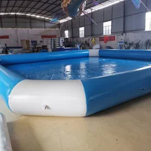 Светильник синий и белый в квадрате 0,9 мм ПВХ брезент надувной бассейн для водных игр