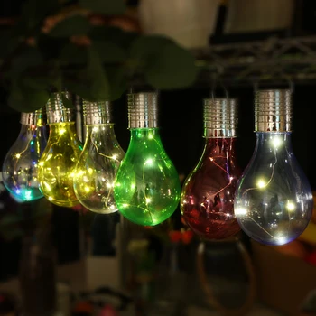 

Solar Powered Energy-saving Bulb Light Hanging LED Lamp Lighting Control IP44Outdoor Fairy Lights for Christmas Decoration
