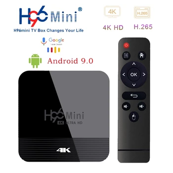 

H96 Mini H8 Android 9.0 Smart TV Box 2GB 16GB 2.4G/5G Wifi 4K Youtube Media player BT4.0 4K Google Play Android TV Set top box