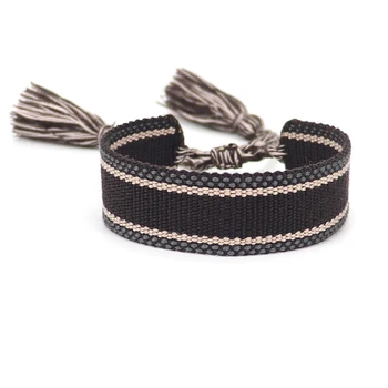 

Fashion Bracelet 73 colors Fabric Bangle Cotton Rope Embroidery DIY Logo Woven Bracelets For Women Wristband (color 28--55)